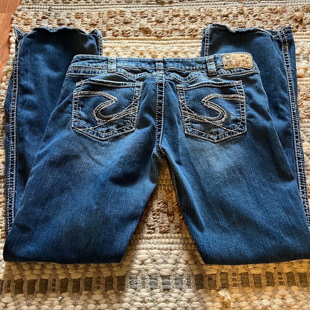 Silver Twisted Bootcut Jeans